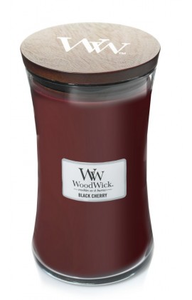 Woodwick Black Cherry nagy illatgyertya